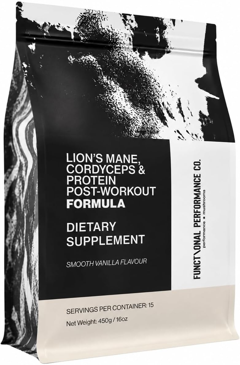 Whey Isolate Protein Powder, Grass Fed, 23g Protein Per Serving with Lion’s Mane (400mg) & Cordyceps (400mg), Supports Focus, Energy & Recovery, 15 Servings, Vanilla
