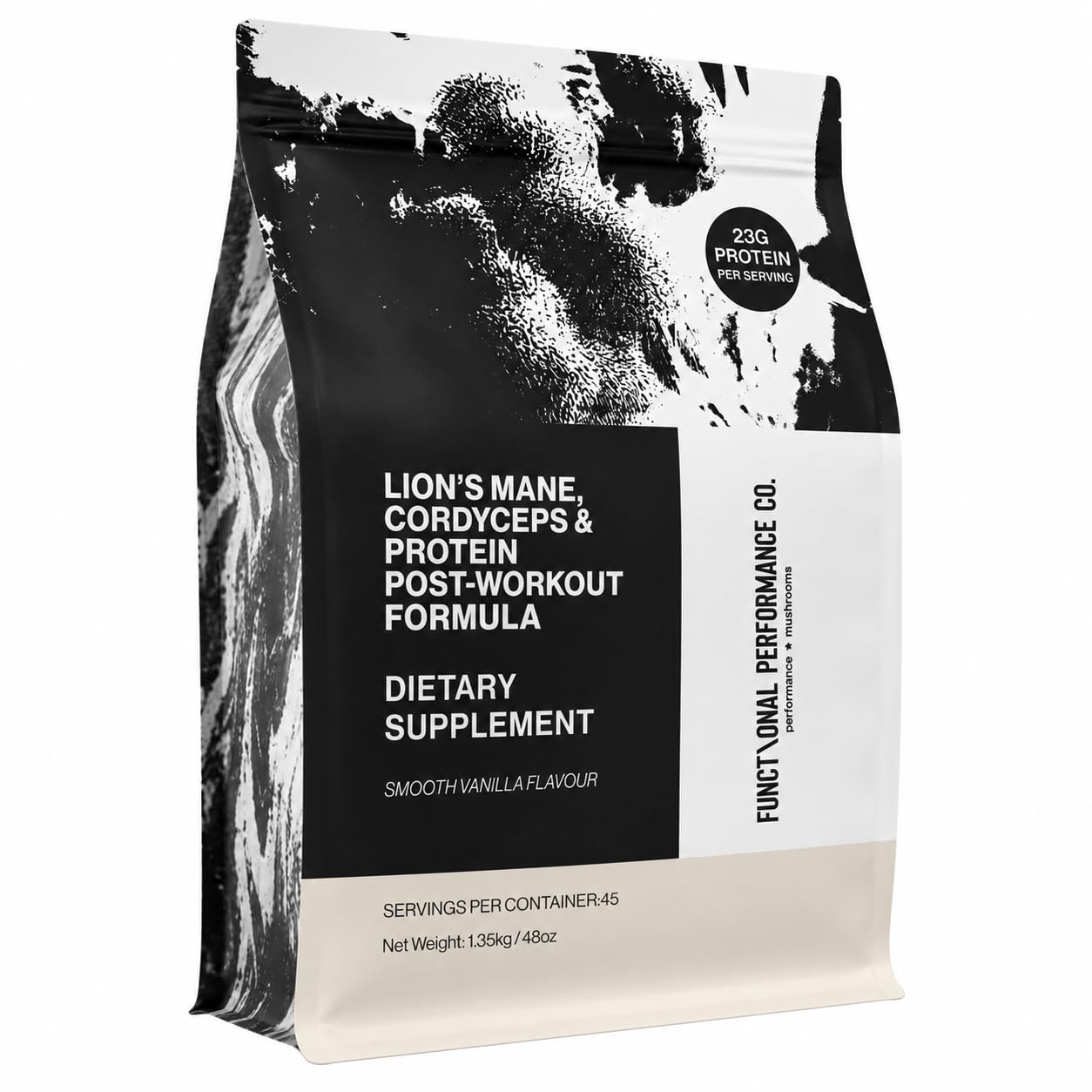 Whey Isolate Protein Powder, Grass Fed, 23g Protein Per Serving with Lion’s Mane (400mg) & Cordyceps (400mg), Supports Focus, Energy & Recovery, 15 Servings, Vanilla