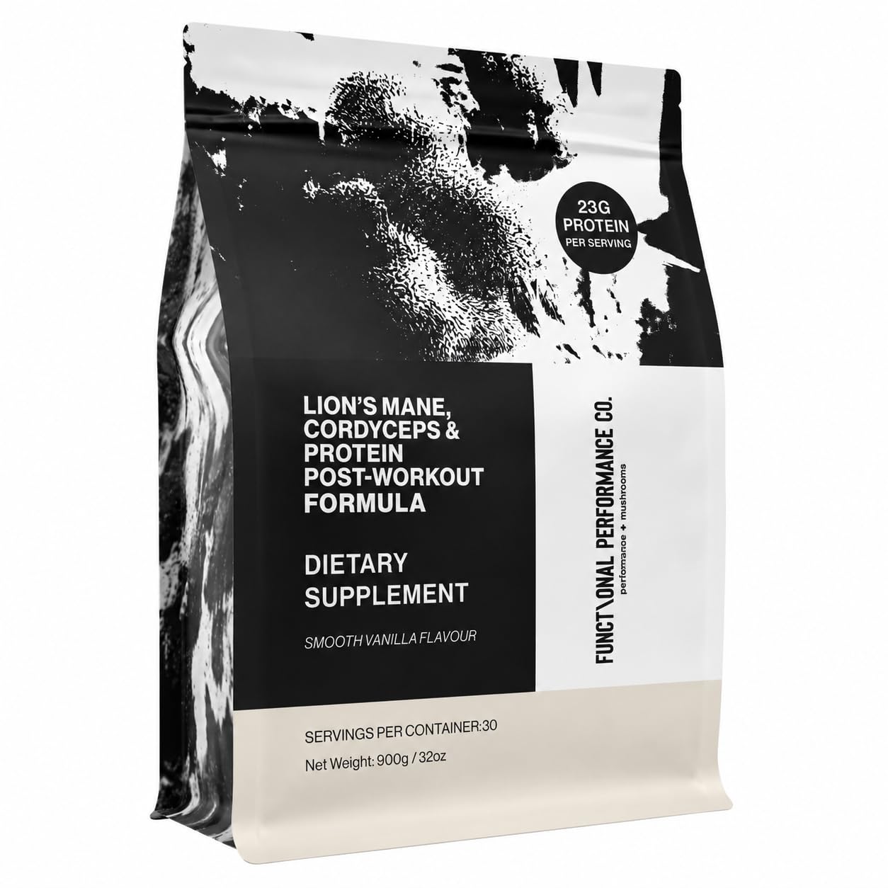 Whey Isolate Protein Powder, Grass Fed, 23g Protein Per Serving with Lion’s Mane (400mg) & Cordyceps (400mg), Supports Focus, Energy & Recovery, 15 Servings, Vanilla