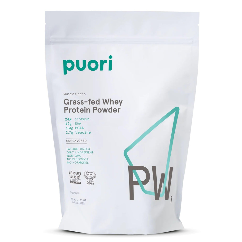 Puori PW1, Grass Fed Whey Protein Powder, Bourbon Vanilla, 30 Servings