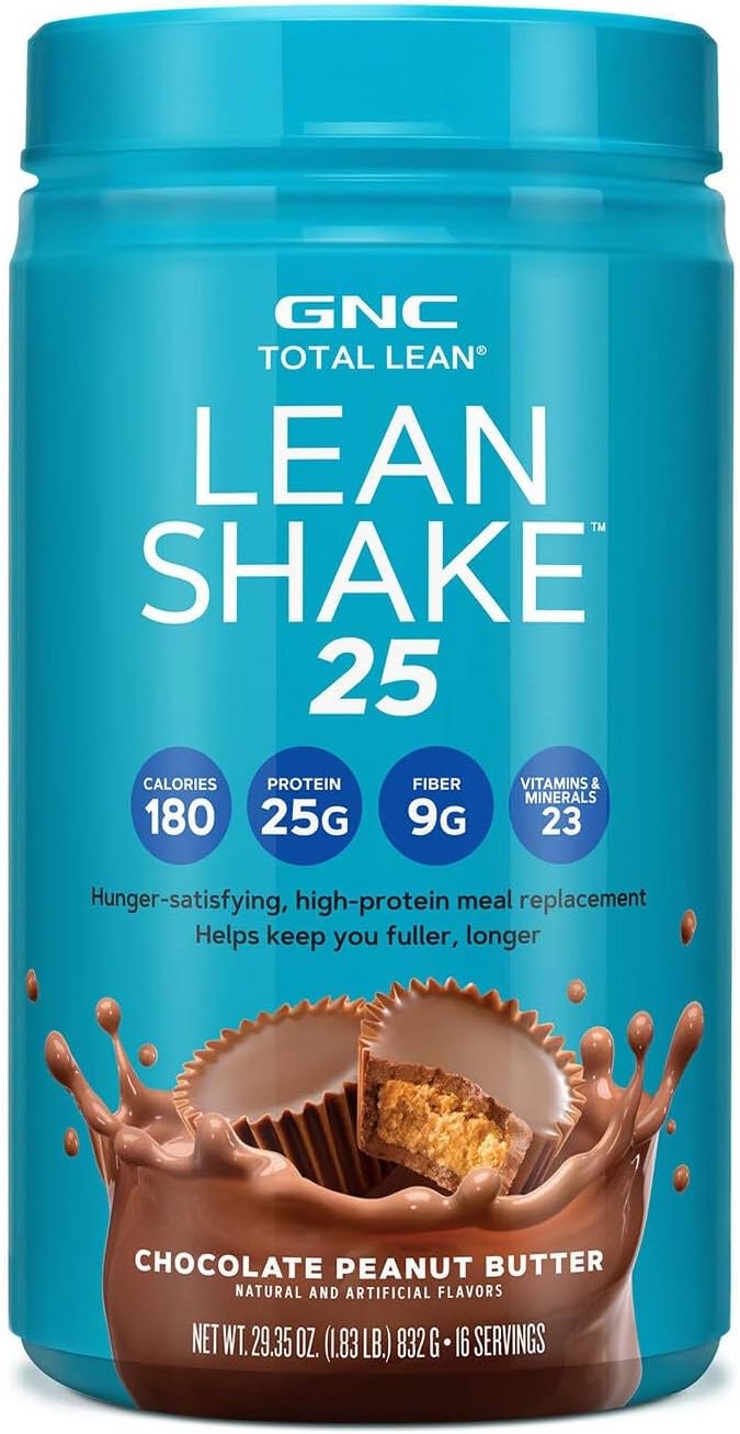 GNC Total Lean Shake 25, Chocolate Peanut Butter, 16 Servings