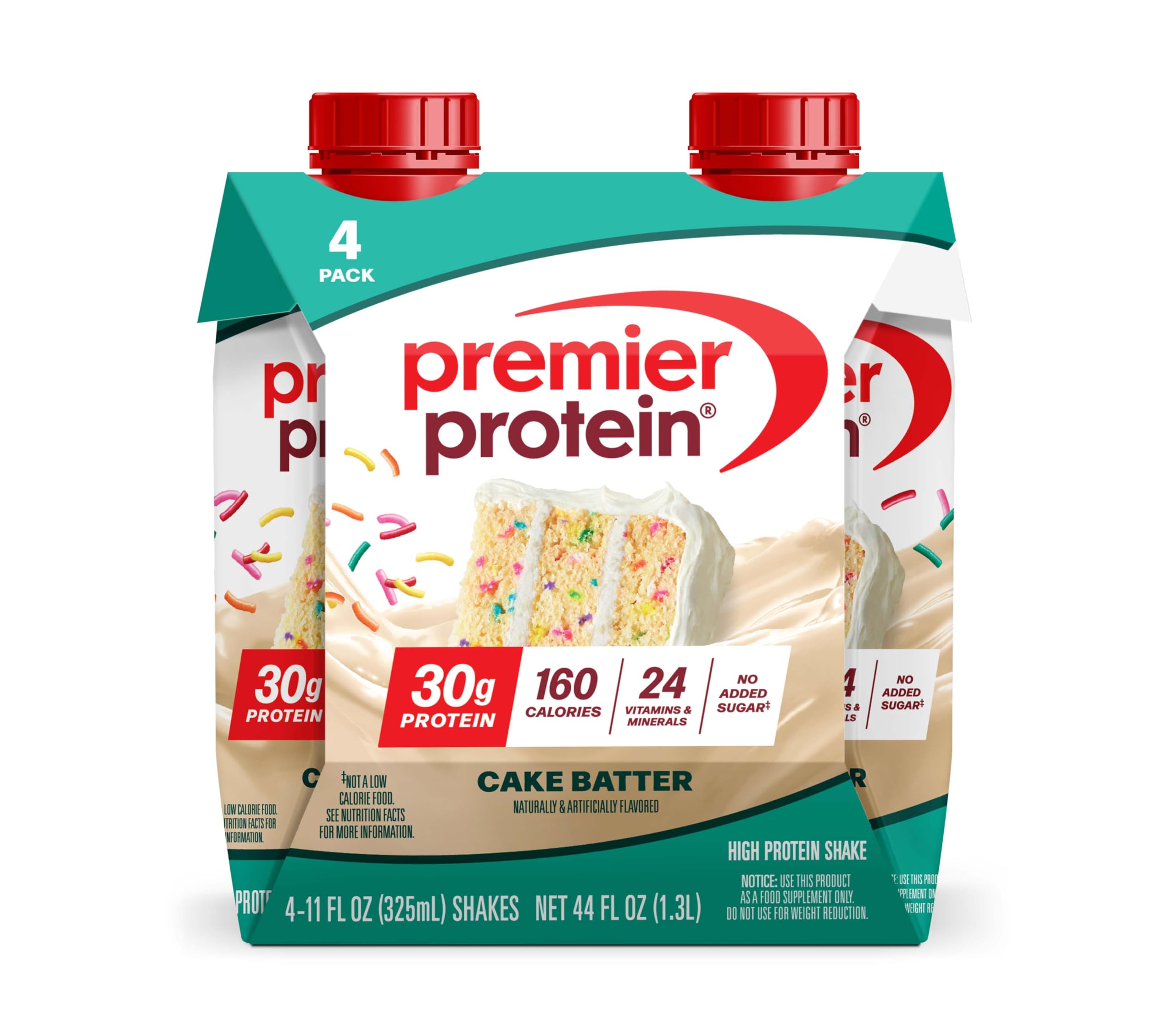 Premier Protein 30g High Protein Shake, Caramel, 4 Pack | 160 Calories, 24 Vitamins & Minerals, No Added Sugar, Supports Muscle Health, Gluten-Free, 11 oz