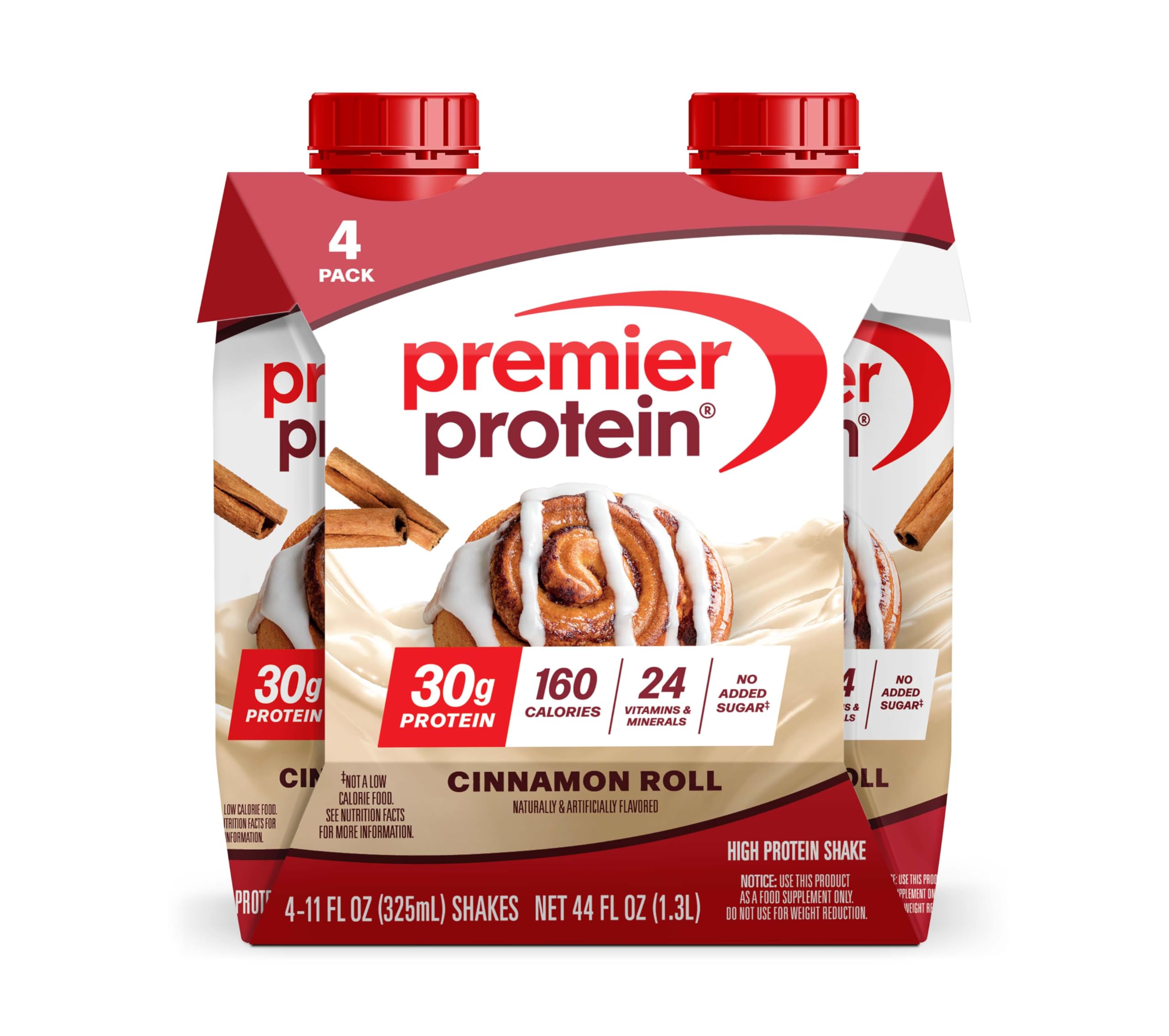 Premier Protein 30g High Protein Shake, Caramel, 4 Pack | 160 Calories, 24 Vitamins & Minerals, No Added Sugar, Supports Muscle Health, Gluten-Free, 11 oz