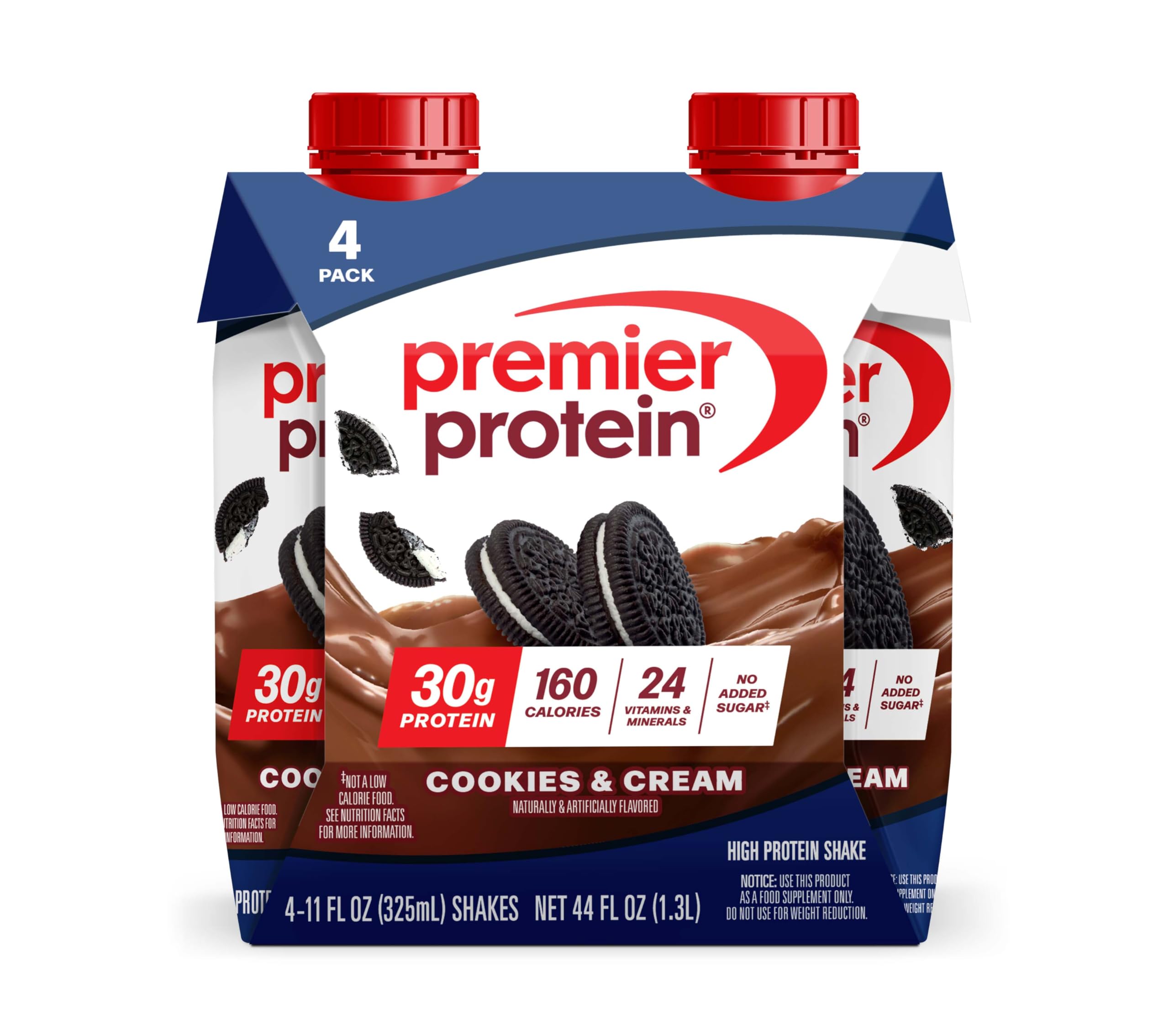 Premier Protein 30g High Protein Shake, Caramel, 4 Pack | 160 Calories, 24 Vitamins & Minerals, No Added Sugar, Supports Muscle Health, Gluten-Free, 11 oz