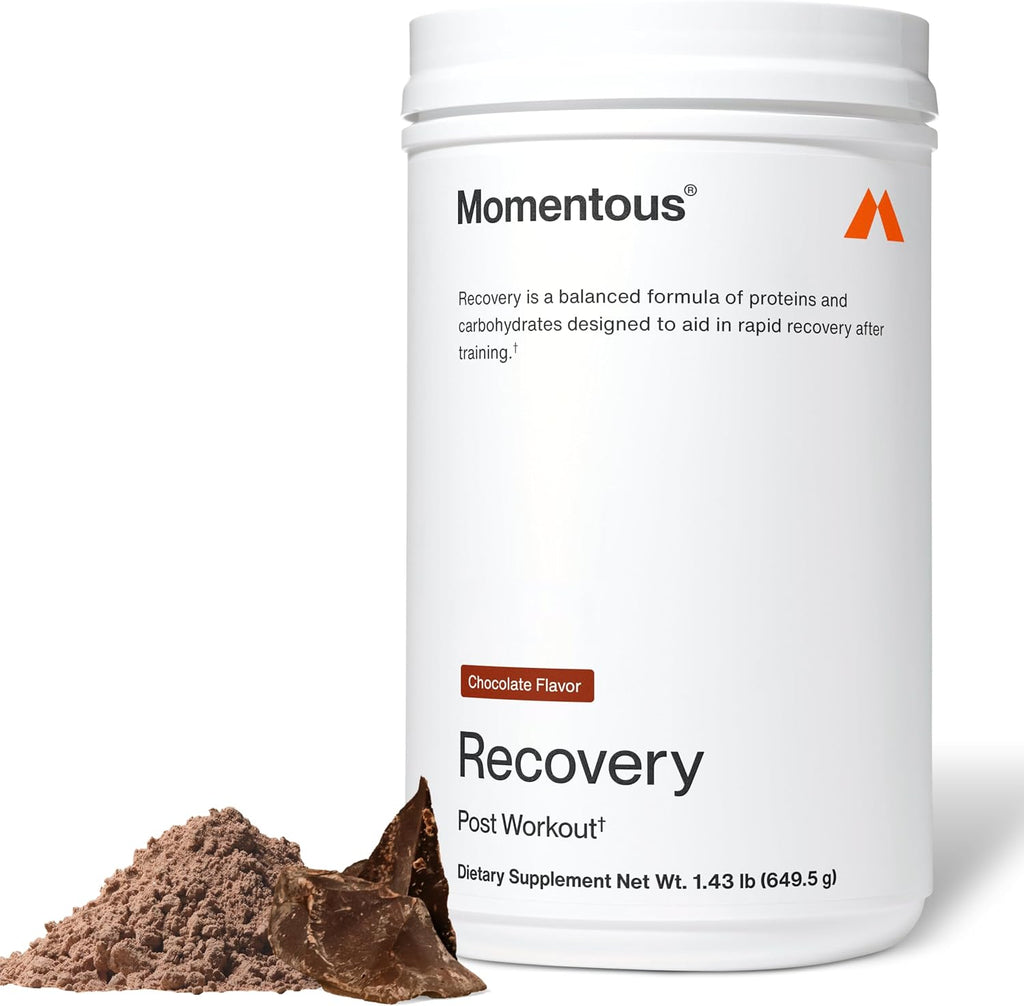 Momentous Grass-Fed Recovery Whey Protein Isolate Powder, 20g, Chocolate