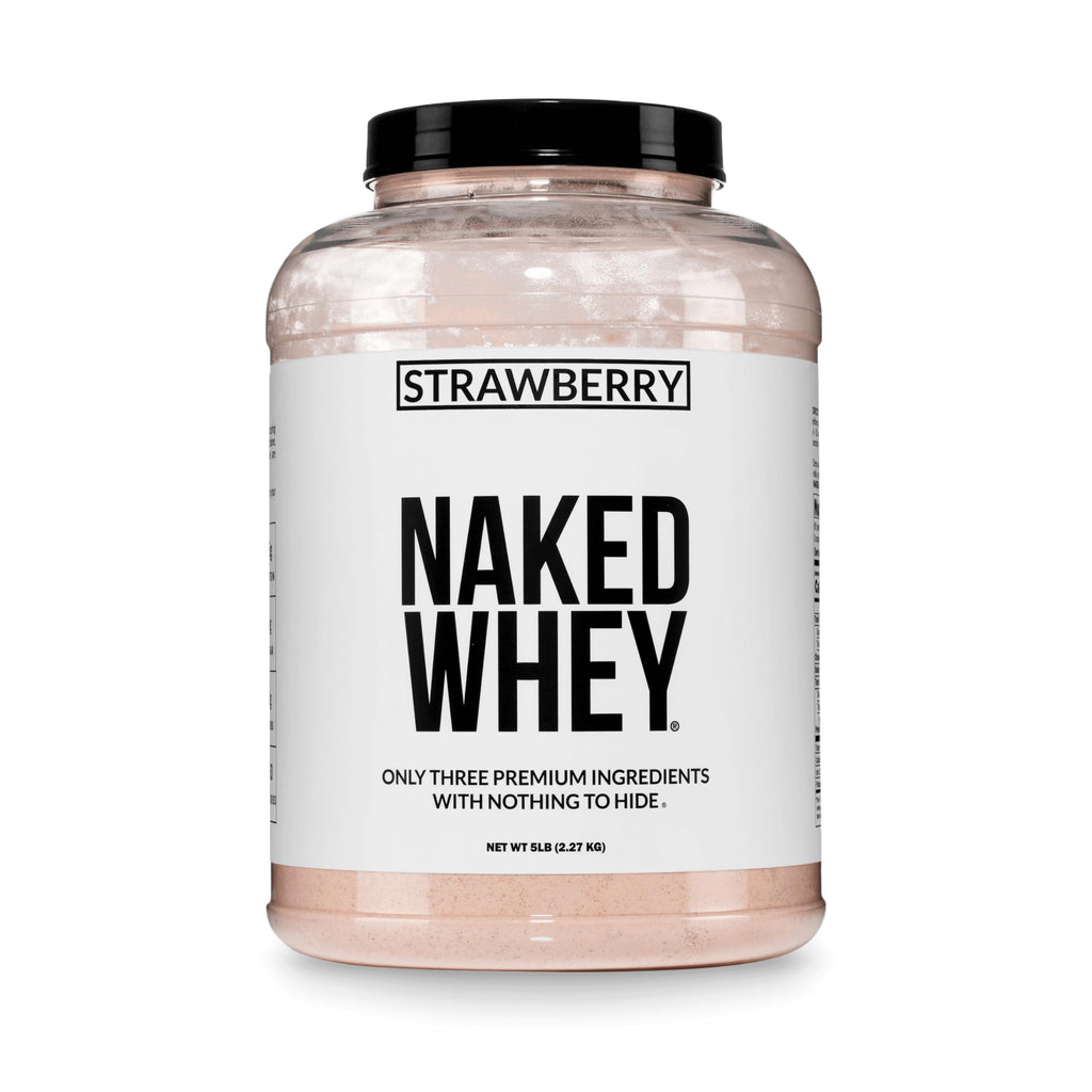 NAKED Vanilla Whey Protein Powder - All Natural Grass Fed Whey Protein Powder, Vanilla Flavor, Organic Coconut Sugar, 5Lb Bulk, NSF Certified, GMO-Free, Soy Free, Gluten Free - 61 Servings