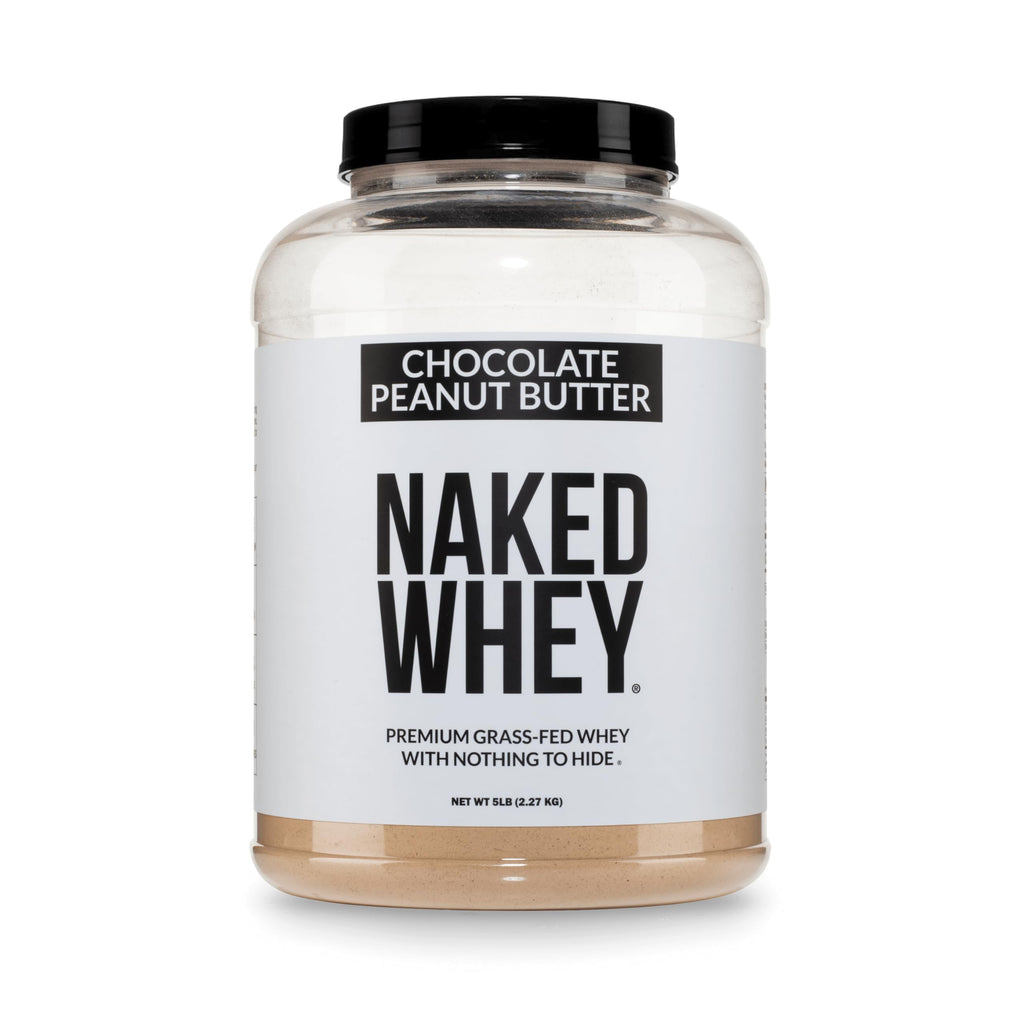 NAKED Vanilla Whey Protein Powder - All Natural Grass Fed Whey Protein Powder, Vanilla Flavor, Organic Coconut Sugar, 5Lb Bulk, NSF Certified, GMO-Free, Soy Free, Gluten Free - 61 Servings
