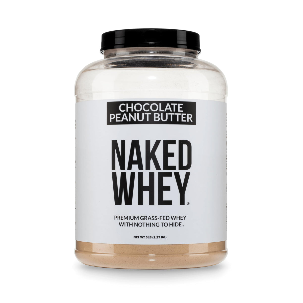 NAKED Vanilla Whey Protein Powder - All Natural Grass Fed Whey Protein Powder, Vanilla Flavor, Organic Coconut Sugar, 5Lb Bulk, NSF Certified, GMO-Free, Soy Free, Gluten Free - 61 Servings