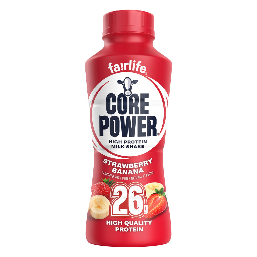 Core Power Fairlife 26g Protein Milk Shakes, Ready To Drink for Workout Recovery, Strawberry Banana, 14 Fl Oz (Pack of 12)