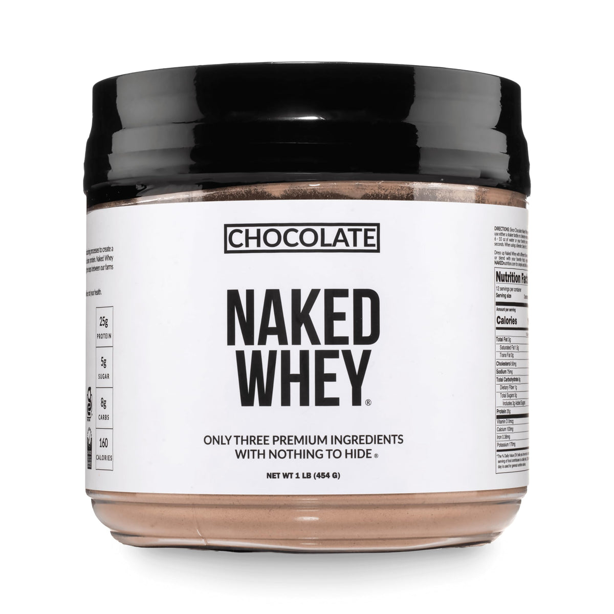 NAKED Vanilla Whey Protein Powder - All Natural Grass Fed Whey Protein Powder, Vanilla Flavor, Organic Coconut Sugar, 5Lb Bulk, NSF Certified, GMO-Free, Soy Free, Gluten Free - 61 Servings
