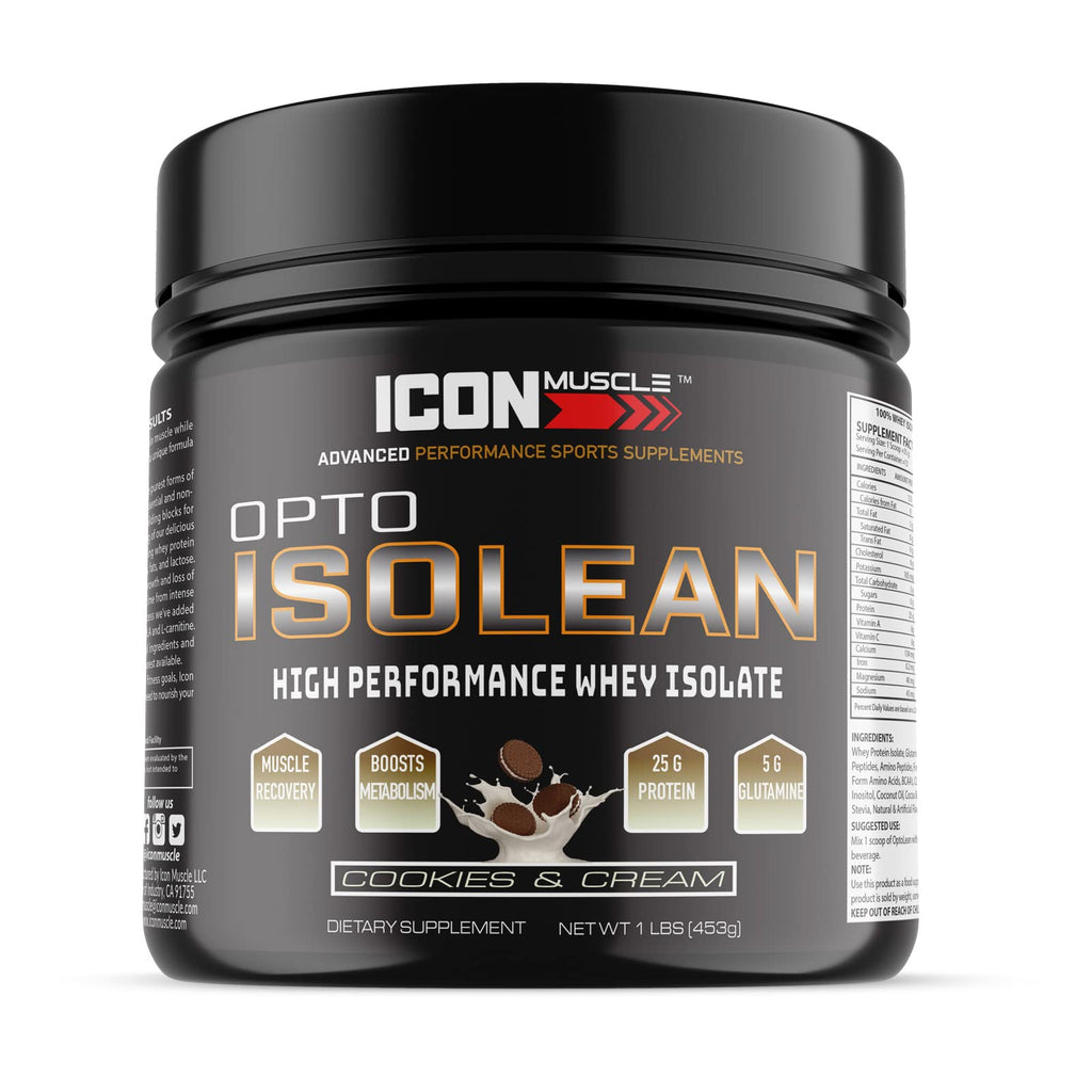 Isolean Whey Protein Powder, Chocolate, 1 Pound