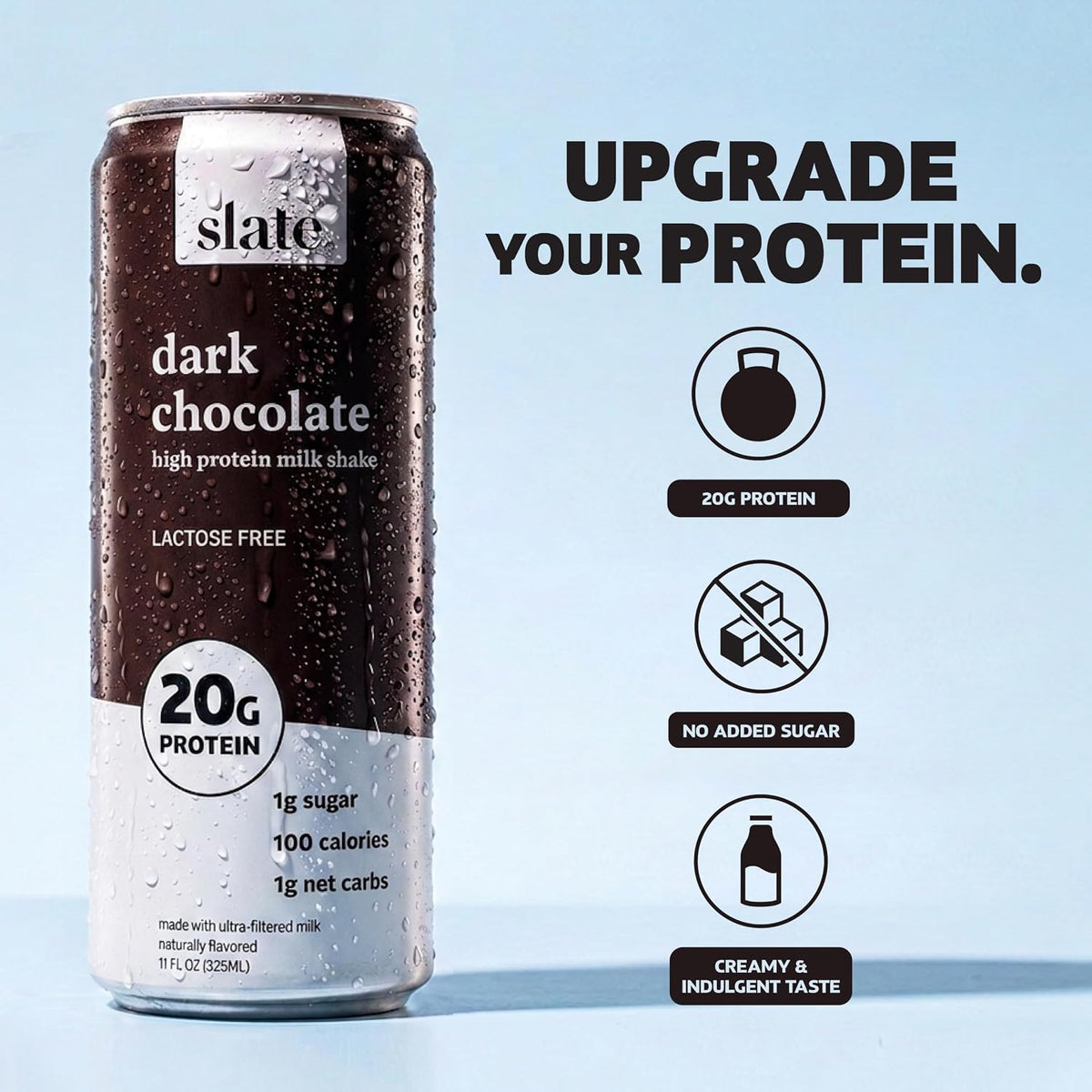 Slate Milk Dark Chocolate 20g High Protein Milk Shake (12 Cans)