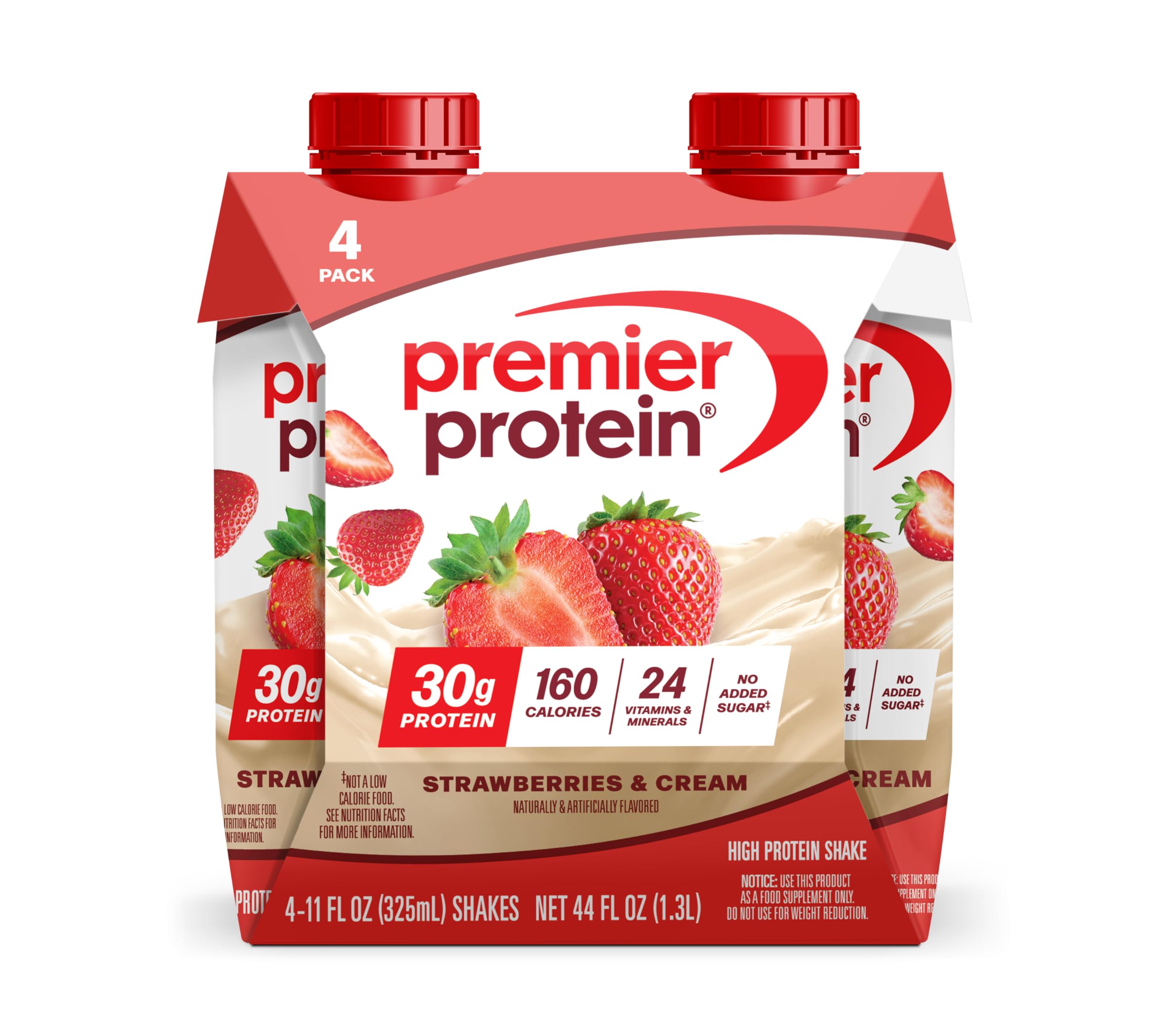 Premier Protein 30g High Protein Shake, Caramel, 4 Pack | 160 Calories, 24 Vitamins & Minerals, No Added Sugar, Supports Muscle Health, Gluten-Free, 11 oz