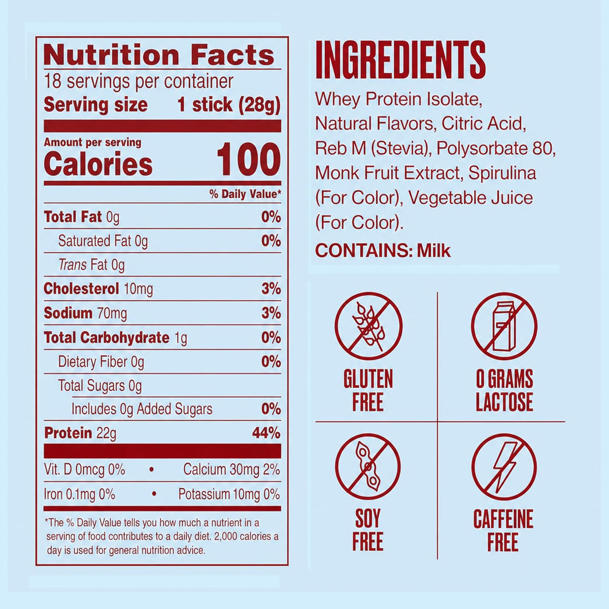 SEEQ Clear Protein Powder Arctic Cherry - Limited Edition - 18 On-The-Go Sticks - 22g Clear Whey Protein Isolate - Zero Sugar - 0g Lactose - Allergen Friendly - GLP1 Support - Post Workout Recovery