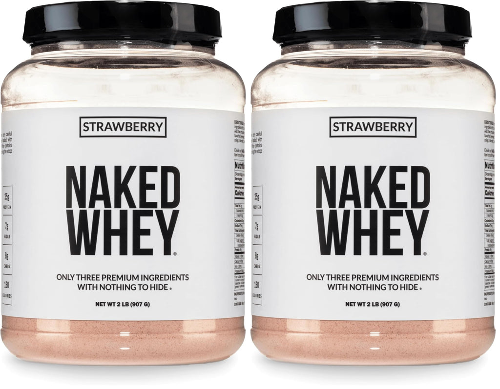 NAKED Vanilla Whey Protein Powder - All Natural Grass Fed Whey Protein Powder, Vanilla Flavor, Organic Coconut Sugar, 5Lb Bulk, NSF Certified, GMO-Free, Soy Free, Gluten Free - 61 Servings